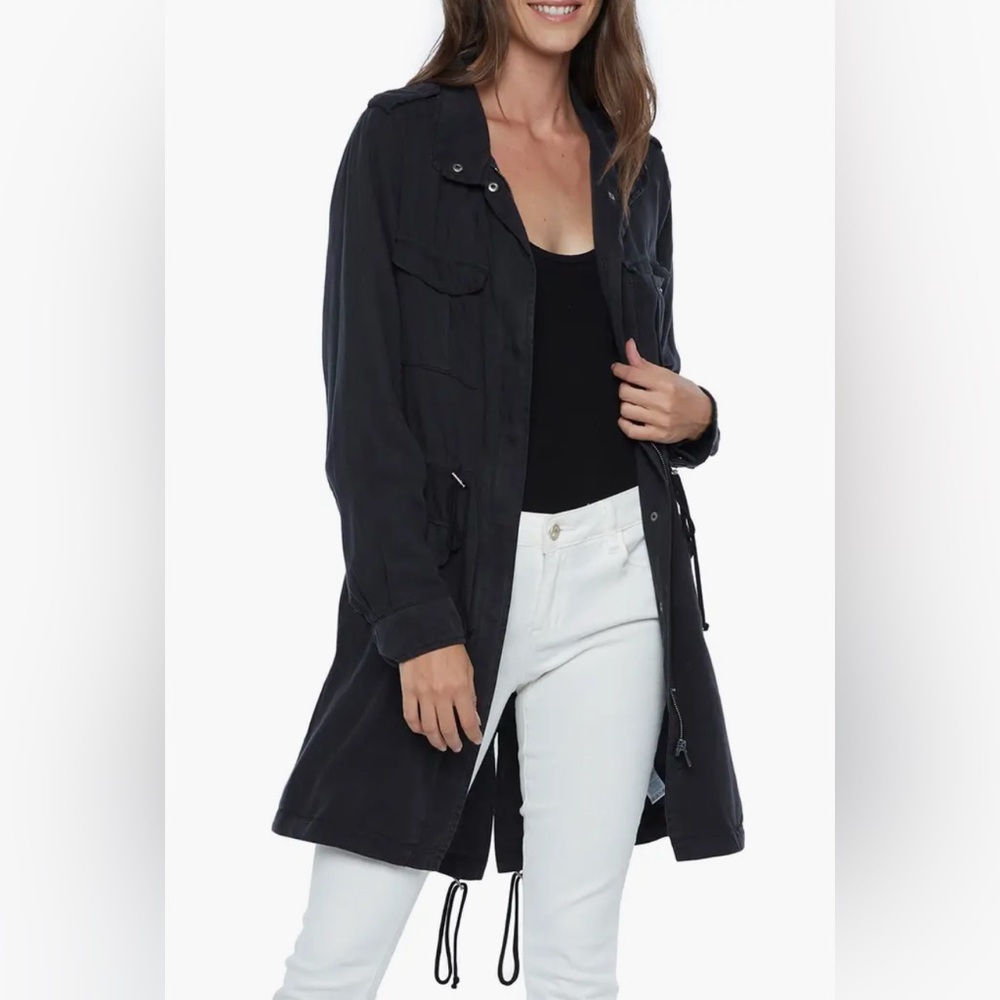 NWT Wash Lab Road Trim, Split hem jacket. Lightweight, Vintage Black. Women’s M.